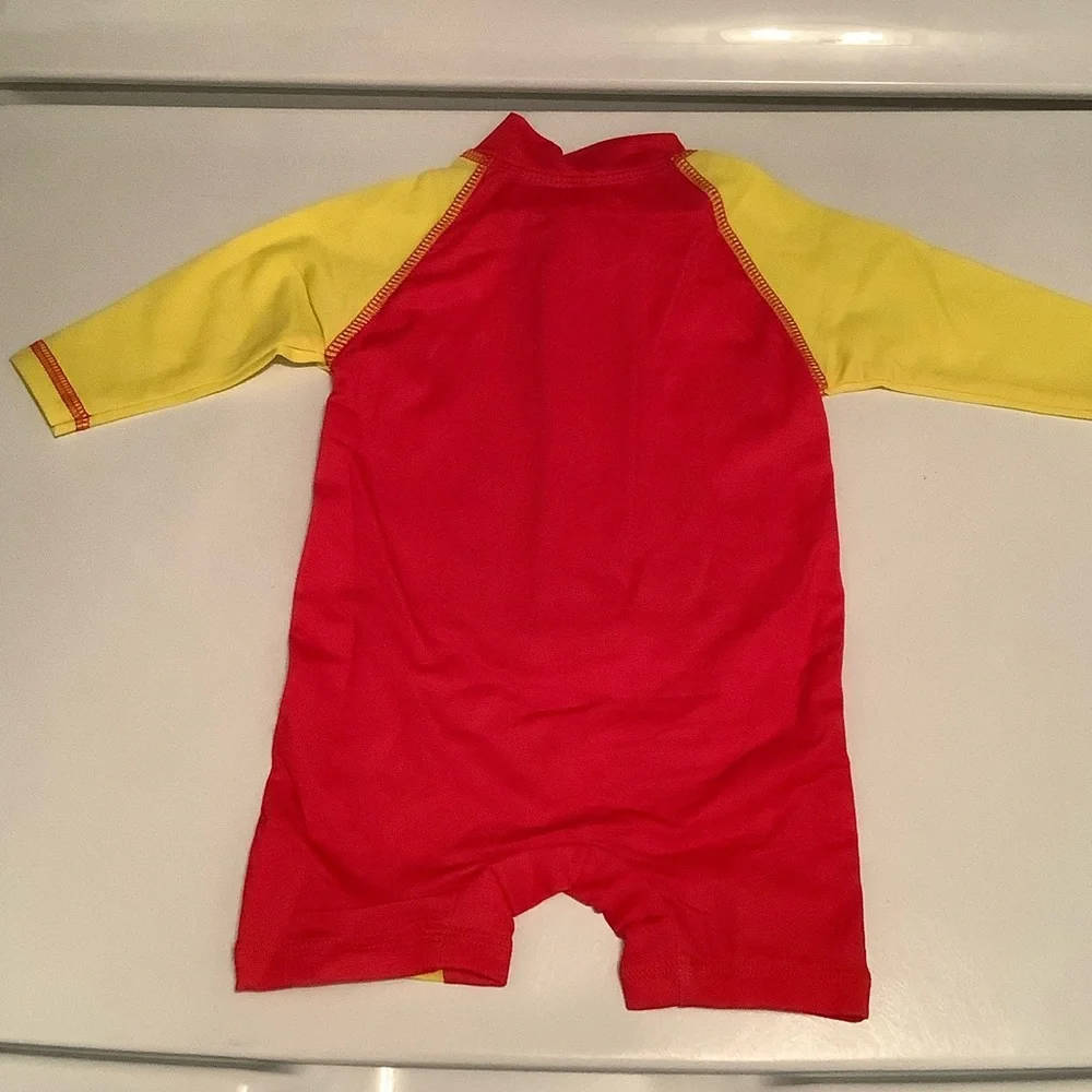 Marvel Red and Yellow Iron Man Infant Swim Rashguard